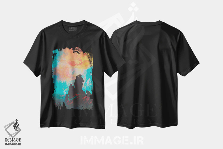 تیشرت مشکی طرح دار پیشگامان، عکاسی ترکیبی اثر فرن رودریگز | فروشگاه ایماژ