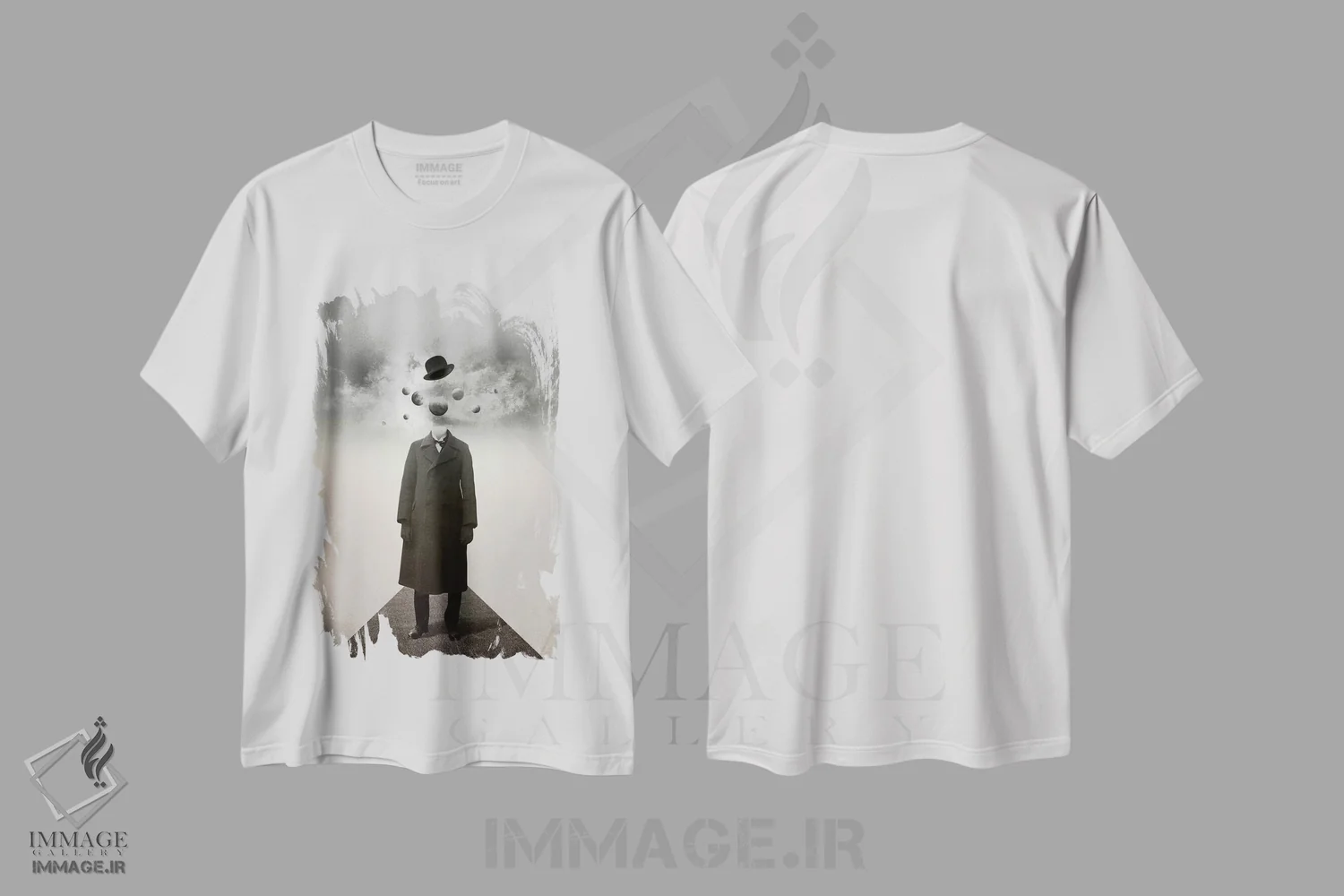 تیشرت سفید طرح دار سیارات، عکاسی ترکیبی اثر فرن رودریگز | فروشگاه ایماژ
