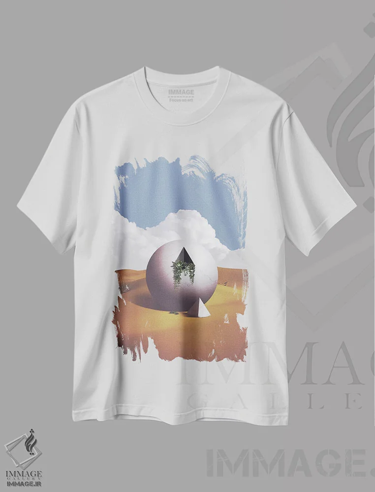 تیشرت سفید طرح دار فضانوردان، عکاسی ترکیبی اثر فرن رودریگز | فروشگاه ایماژ
