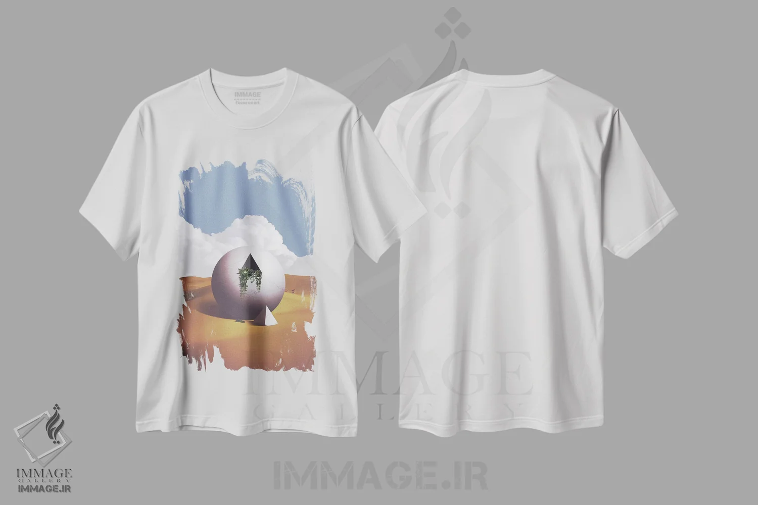 تیشرت سفید طرح دار فضانوردان، عکاسی ترکیبی اثر فرن رودریگز | فروشگاه ایماژ