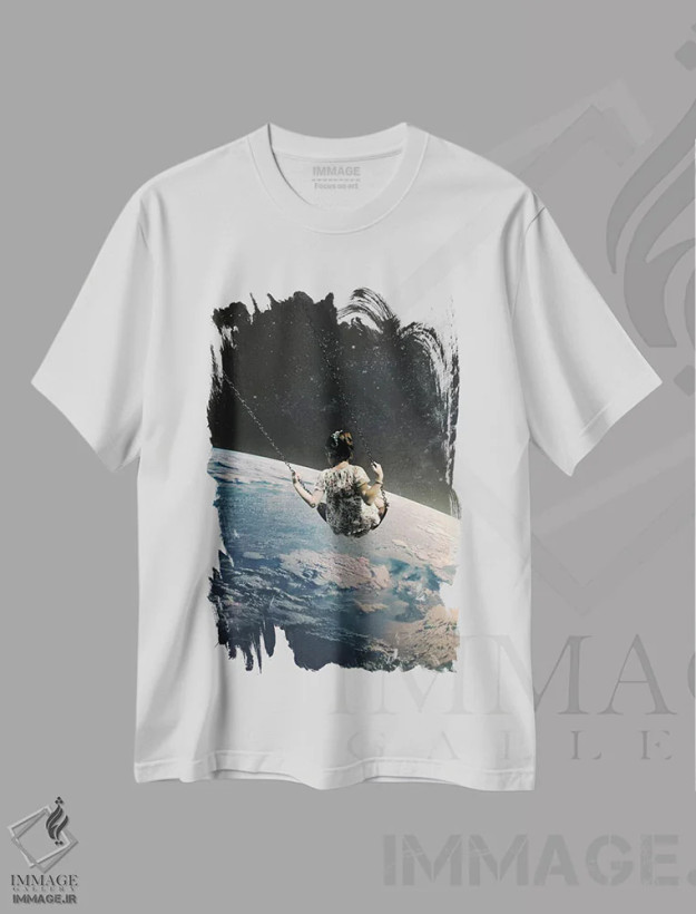 تیشرت سفید طرح دار تاب، عکاسی ترکیبی اثر فرن رودریگز | فروشگاه ایماژ