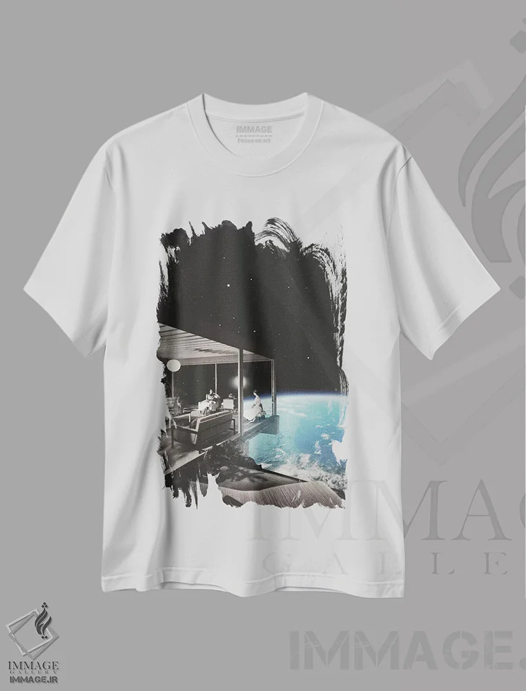 تیشرت سفید طرح دار منظره، عکاسی ترکیبی اثر فرن رودریگز | immage.ir