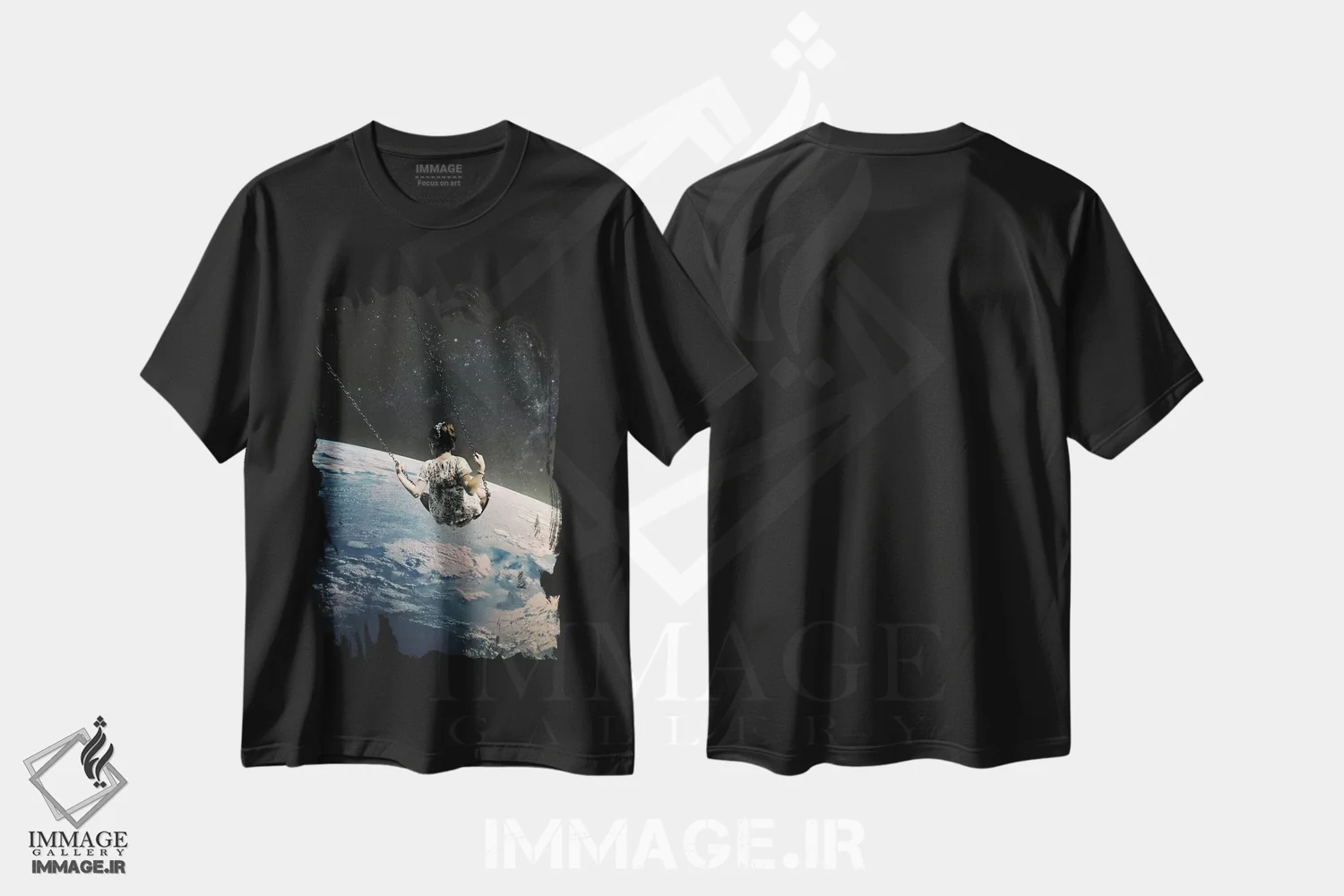 تیشرت مشکی طرح دار تاب، عکاسی ترکیبی اثر فرن رودریگز | immage.ir