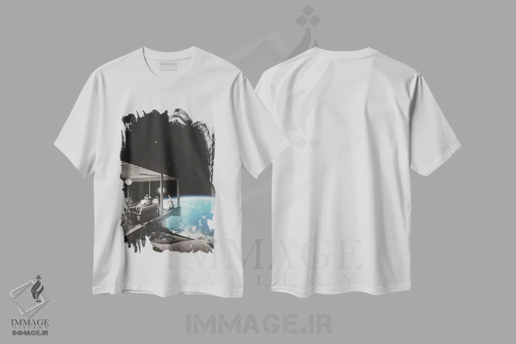 تیشرت سفید طرح دار منظره، عکاسی ترکیبی اثر فرن رودریگز | immage.ir
