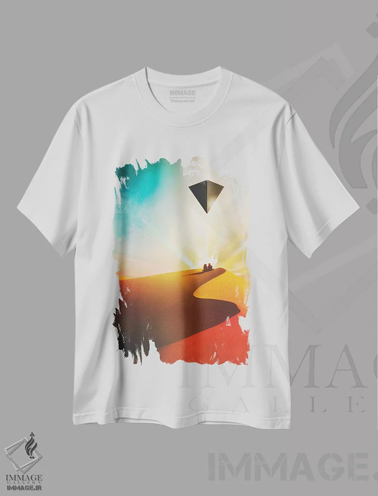 تیشرت سفید طرح دار تل شنی، دکوراسیون جایگزین اثر فرن رودریگز | فروشگاه ایماژ