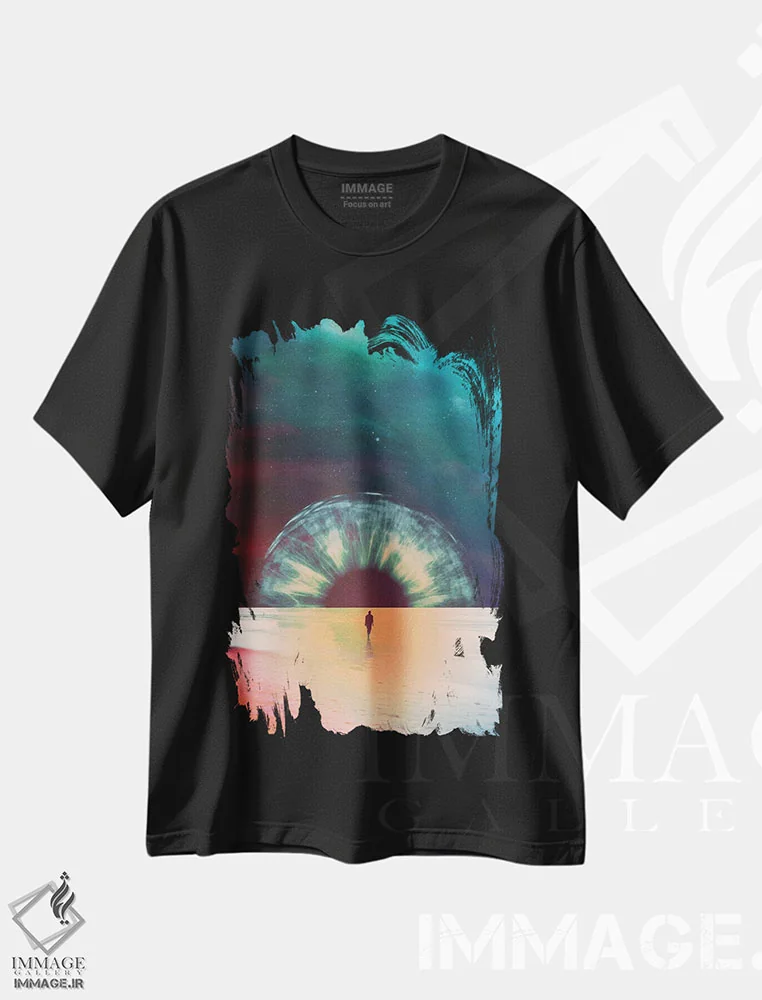 تیشرت مشکی طرح دار من سپیده ام، دکوراسیون جایگزین اثر فرن رودریگز | فروشگاه ایماژ