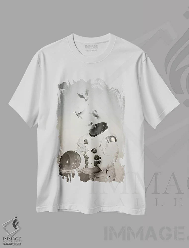 تیشرت سفید طرح دار کبوترها، عکاسی ترکیبی اثر فرن رودریگز | immage.ir