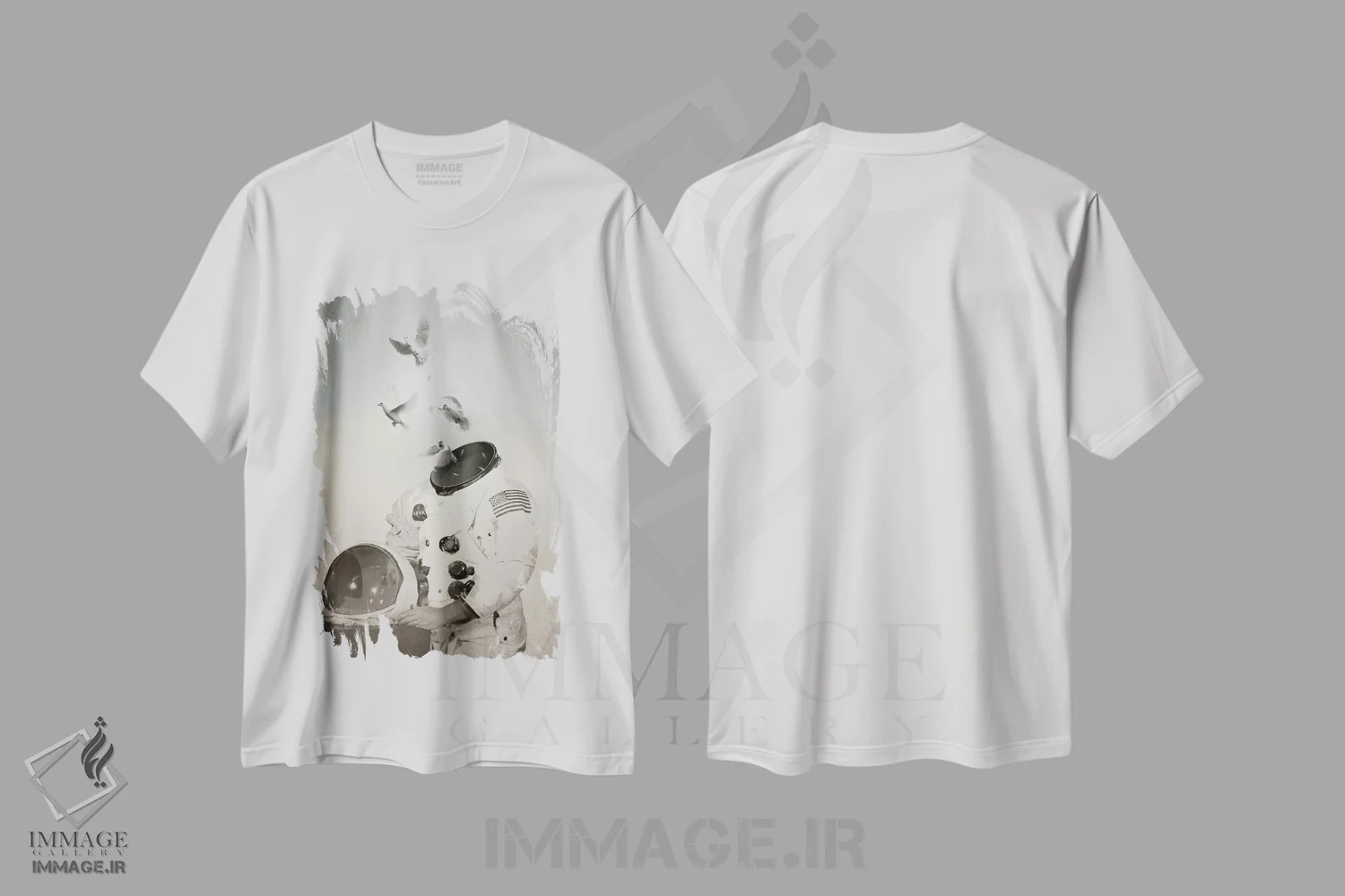 تیشرت سفید طرح دار کبوترها، عکاسی ترکیبی اثر فرن رودریگز | immage.ir