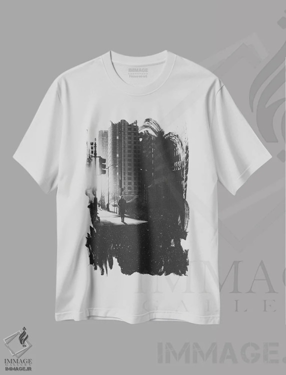 تیشرت سفید طرح دار هر روز، دکوراسیون جایگزین اثر فرن رودریگز | فروشگاه ایماژ