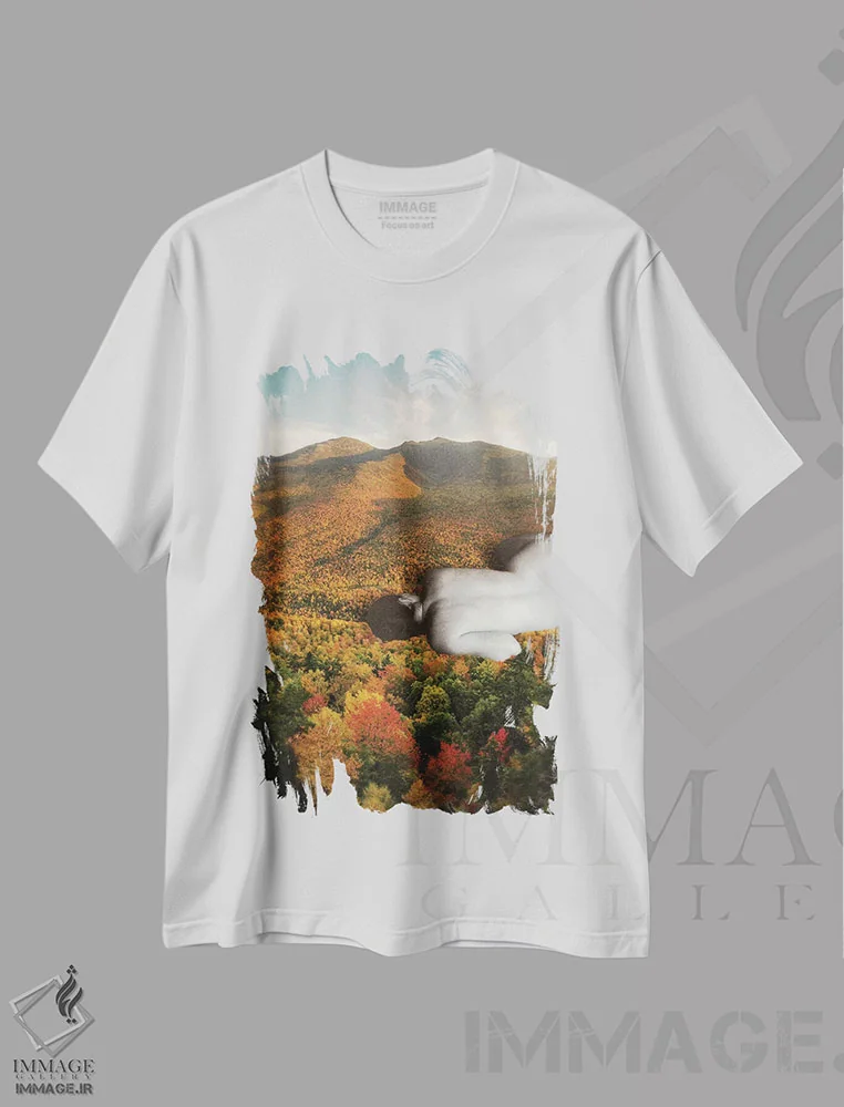 تیشرت سفید طرح دار سقوط، عکاسی ترکیبی اثر فرن رودریگز | immage.ir