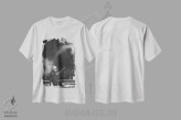 تیشرت سفید طرح دار استادانه، دکوراسیون جایگزین اثر فرن رودریگز | فروشگاه ایماژ