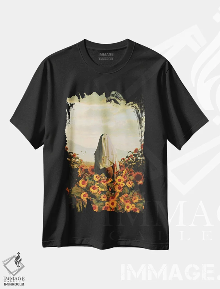 تیشرت مشکی طرح دار گراک، عکاسی ترکیبی اثر فرن رودریگز | immage.ir