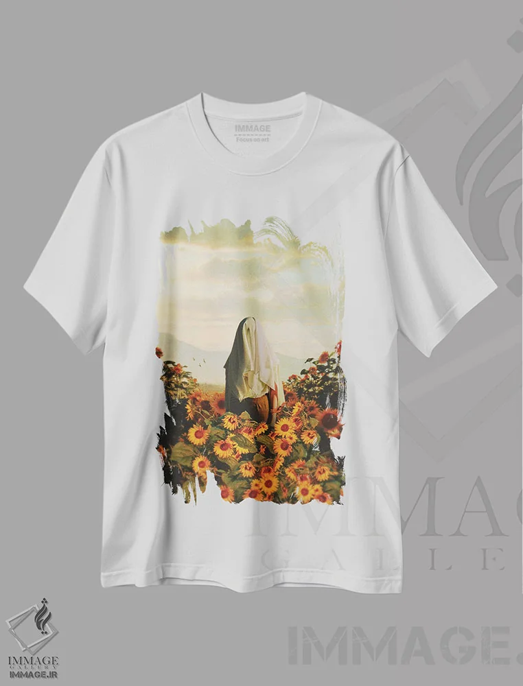 تیشرت سفید طرح دار گراک، عکاسی ترکیبی اثر فرن رودریگز | فروشگاه ایماژ