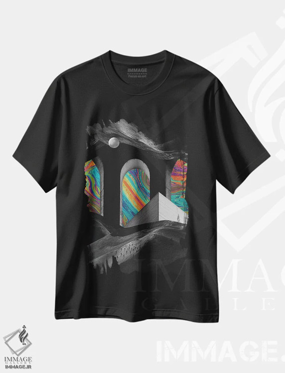 تیشرت مشکی طرح دار هوک، عکاسی ترکیبی اثر فرن رودریگز | فروشگاه ایماژ
