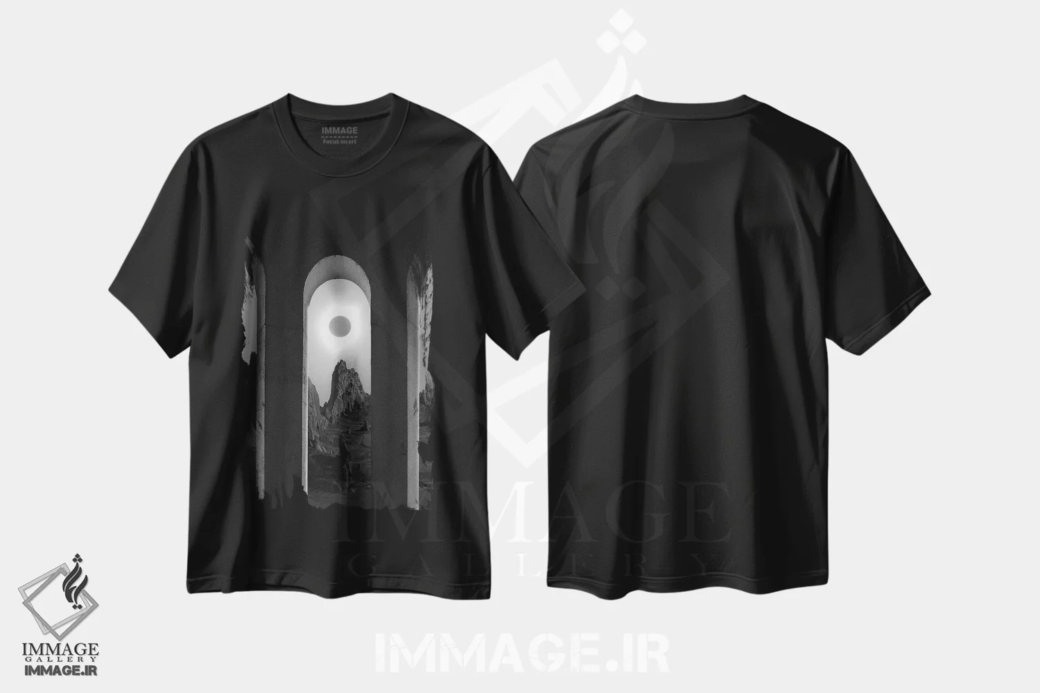 تیشرت مشکی طرح دار نوآر، عکاسی ترکیبی اثر فرن رودریگز | immage.ir