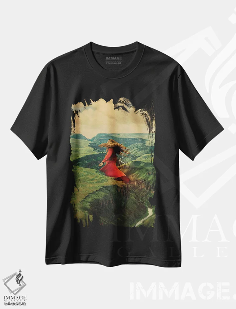 تیشرت مشکی طرح دار موی طلایی، عکاسی ترکیبی اثر فرن رودریگز | فروشگاه ایماژ