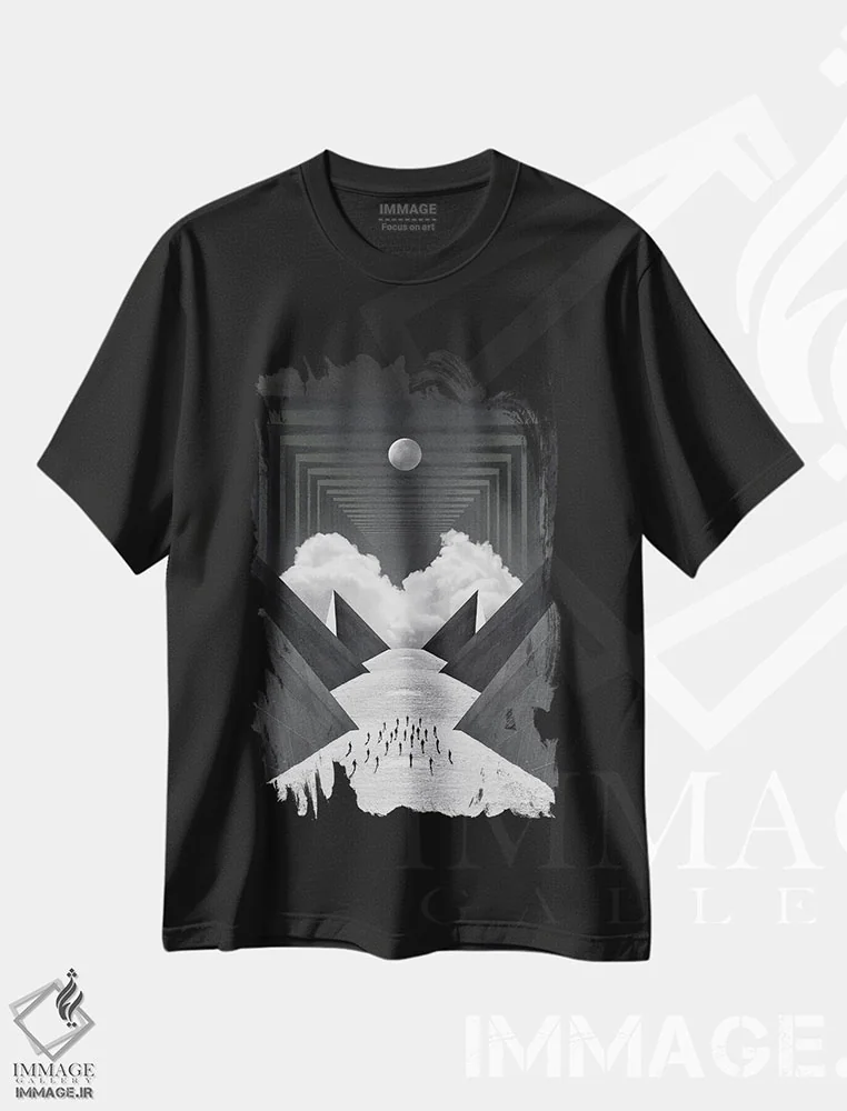 تیشرت مشکی طرح دار تکینگی، عکاسی ترکیبی اثر فرن رودریگز | immage.ir
