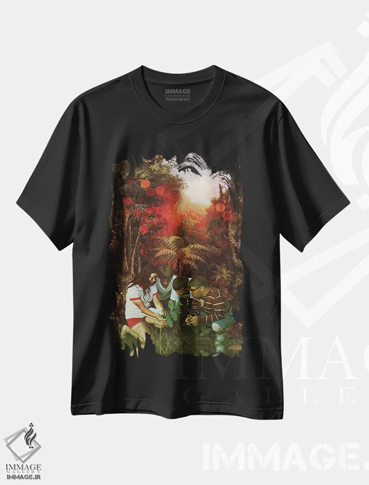 تیشرت مشکی طرح دار کشف، عکاسی ترکیبی اثر فرن رودریگز | فروشگاه ایماژ