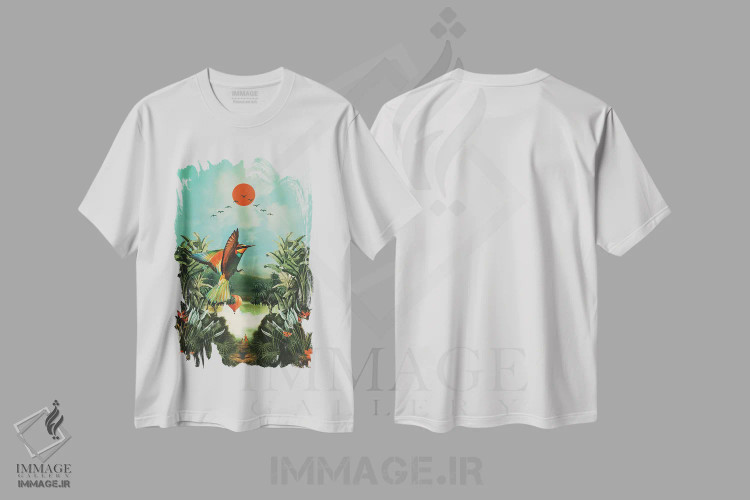 تیشرت سفید طرح دار سرزمین عجایب، عکاسی ترکیبی اثر فرن رودریگز | immage.ir