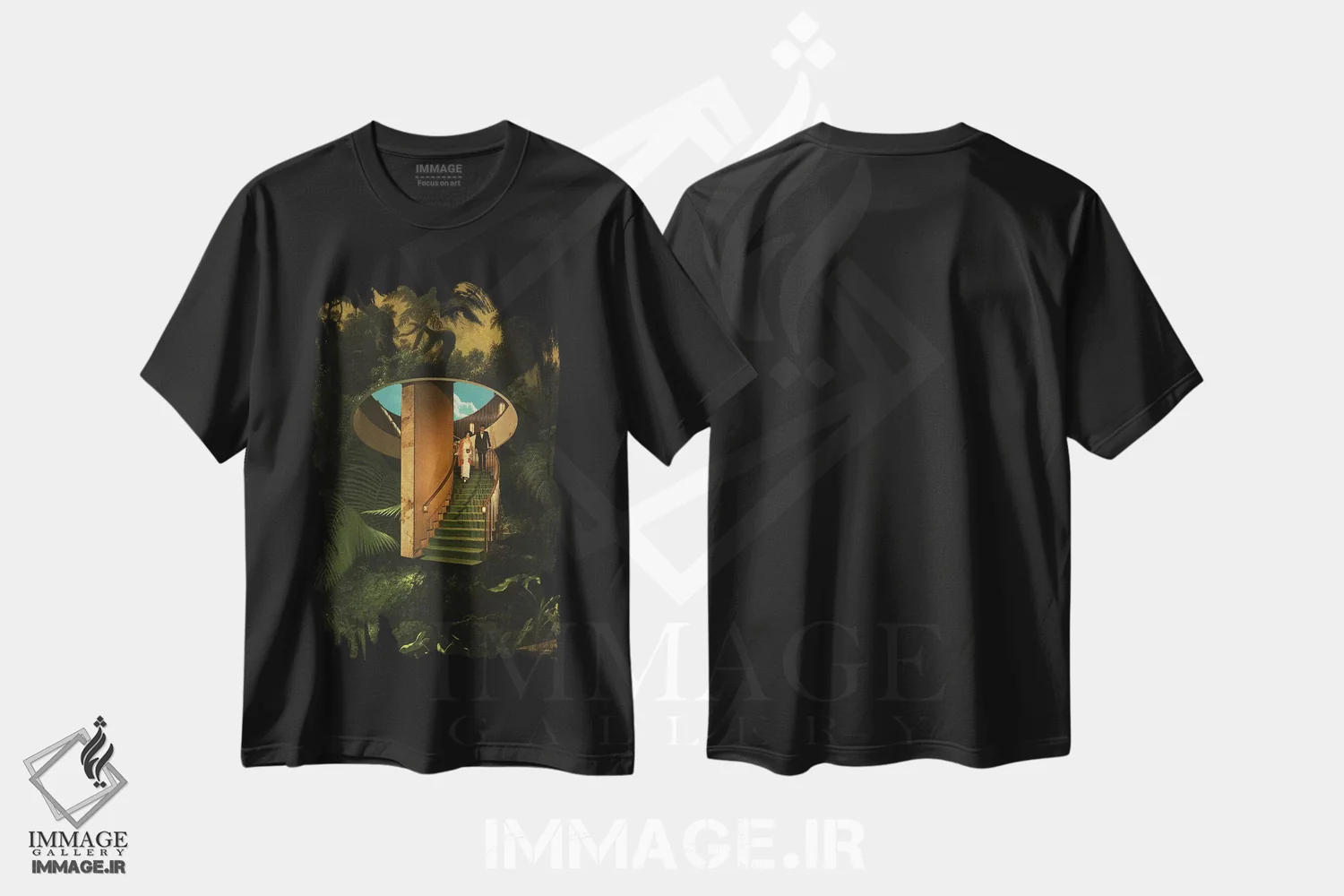 تیشرت مشکی طرح دار در دل طبیعت وحشی، عکاسی ترکیبی اثر فرن رودریگز | immage.ir