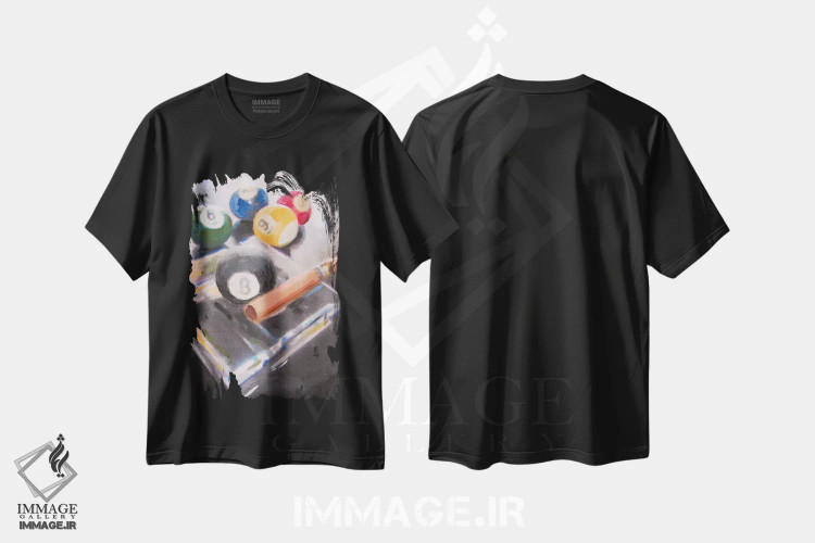 تیشرت مشکی طرح دار شب بازی ۲، هنر فاخر معاصر اثر هِدر اِی. فرنچ-روسیه | فروشگاه ایماژ