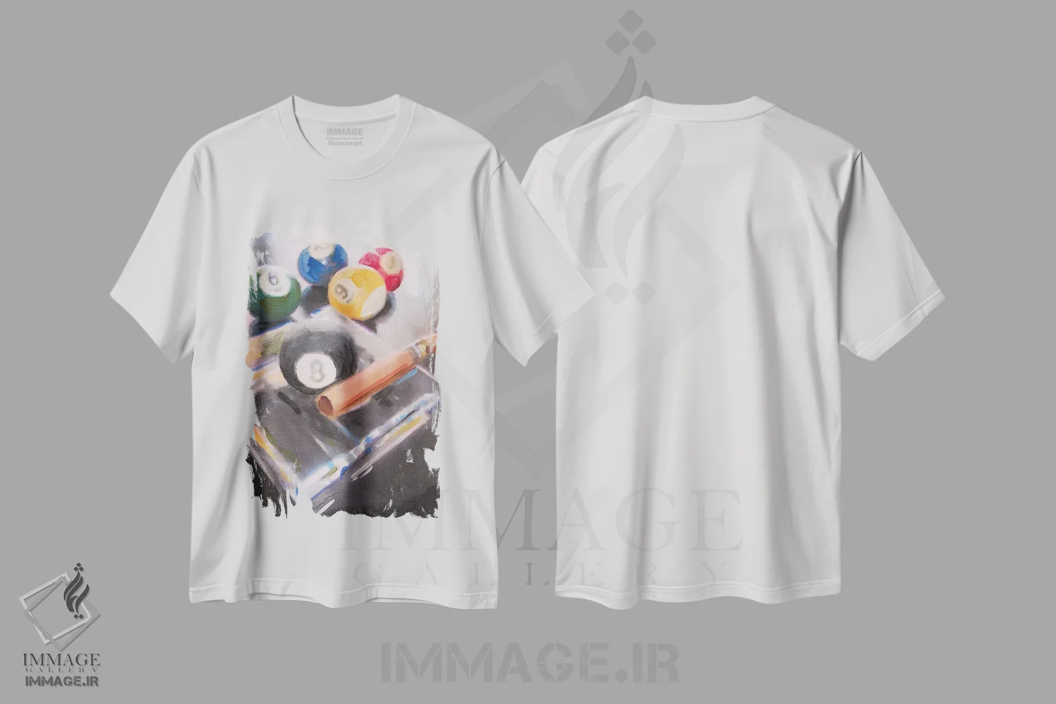 تیشرت سفید طرح دار شب بازی ۲، هنر فاخر معاصر اثر هِدر اِی. فرنچ-روسیه | immage.ir