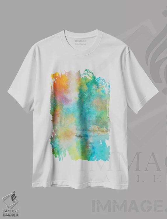 تیشرت سفید طرح دار ماهیگیری اثر مینگ فرانز | فروشگاه ایماژ