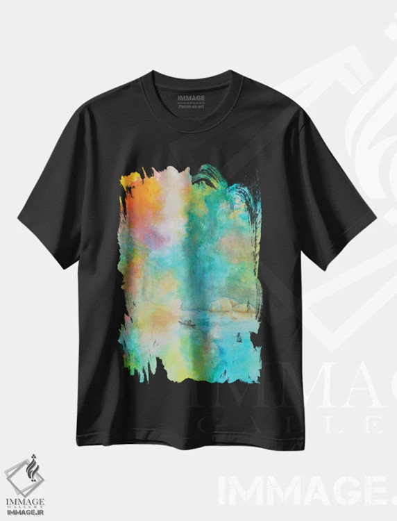 تیشرت مشکی طرح دار ماهیگیری اثر مینگ فرانز | immage.ir