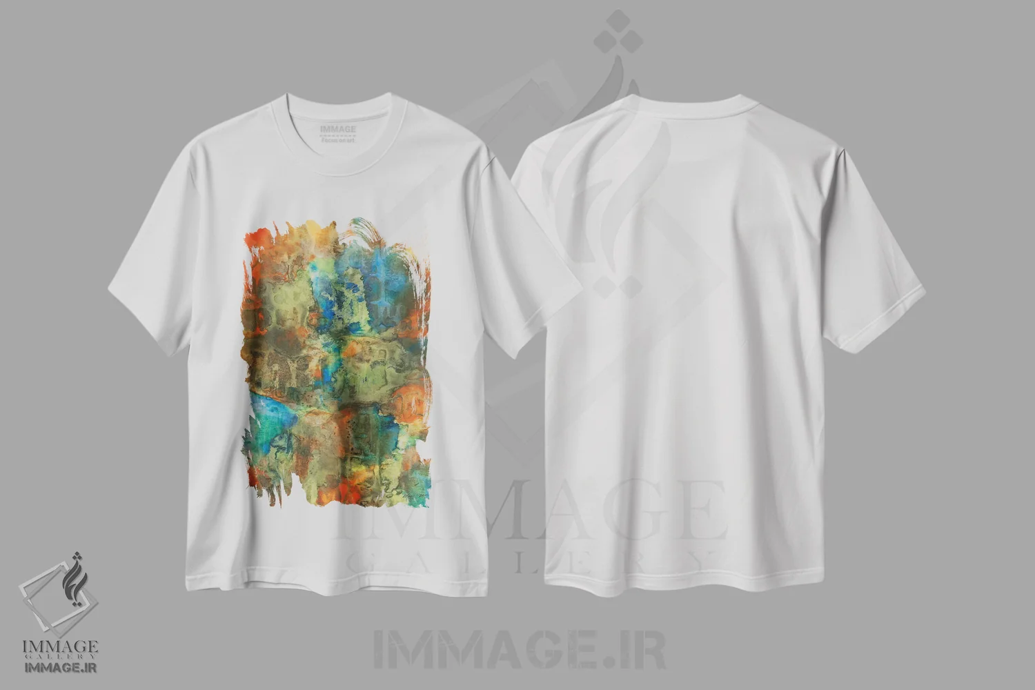 تیشرت سفید طرح دار دیوار دره اثر مینگ فرانز | فروشگاه ایماژ