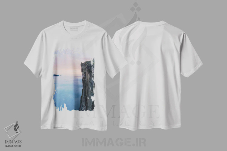 تیشرت سفید طرح دار جزیره افسانه ای ۲، سنیا، نروژ، مدیوم اثر استفن فوس بک | فروشگاه ایماژ