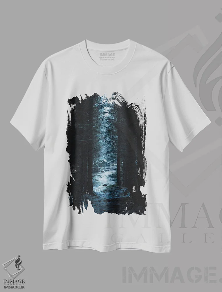 تیشرت سفید طرح دار افسانه، مدیوم اثر استفن فوس بک | فروشگاه ایماژ
