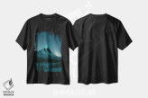 تیشرت مشکی طرح دار شفق قطبی اوتِرتیند، مدیوم اثر استفن فوس بک | فروشگاه ایماژ