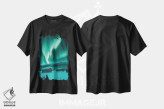 تیشرت مشکی طرح دار شب های یخ زده در جزیره افسانه ای، مدیوم اثر استفن فوس بک | immage.ir