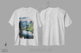 تیشرت سفید طرح دار گیرانگر، نروژ، مدیوم اثر استفن فوس بک | فروشگاه ایماژ