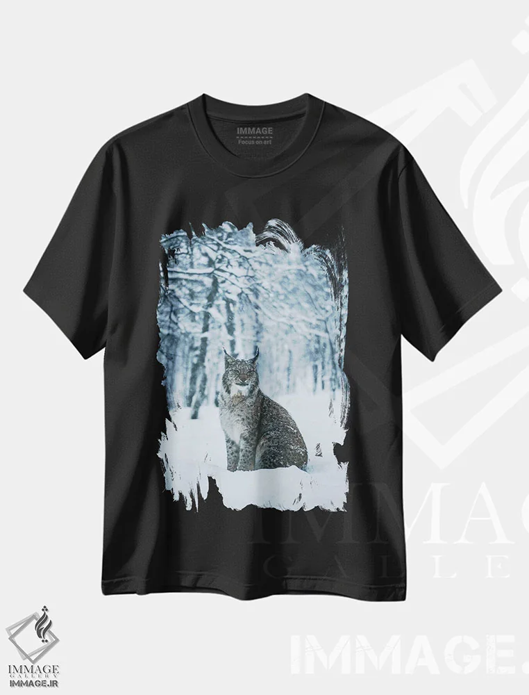 تیشرت مشکی طرح دار سیاه گوش، دکور تعطیلات اثر استفن فوس بک | immage.ir