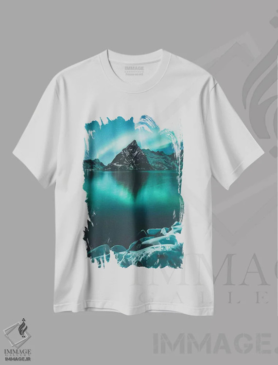 تیشرت سفید طرح دار اولستینن در شب، مدیوم اثر استفن فوس بک | فروشگاه ایماژ