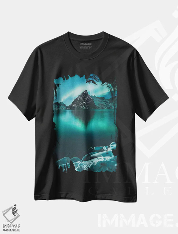 تیشرت مشکی طرح دار اولستینن در شب، مدیوم اثر استفن فوس بک | immage.ir