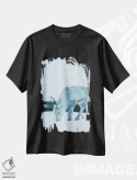 تیشرت مشکی طرح دار گوزن شمالی، دکور تعطیلات اثر استفن فوس بک | immage.ir