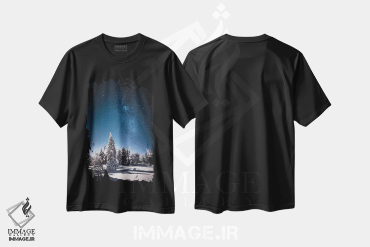 تیشرت مشکی طرح دار ریسیتونتوری، فنلاند I، دکور تعطیلات اثر استفن فوس بک | immage.ir
