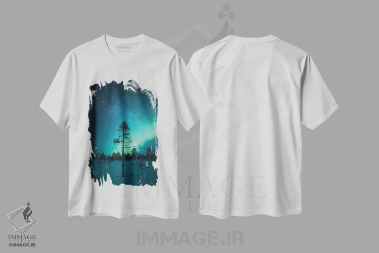 تیشرت سفید طرح دار نمایش شبانهٔ سنیا، دکور تعطیلات اثر استفن فوس بک | immage.ir