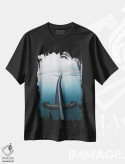 تیشرت مشکی طرح دار جادهٔ شمشیر ایسلند II، مدیوم اثر استفن فوس بک | فروشگاه ایماژ