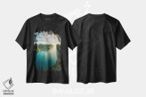تیشرت مشکی طرح دار جزیرهٔ افسانه ای، مدیوم اثر استفن فوس بک | immage.ir