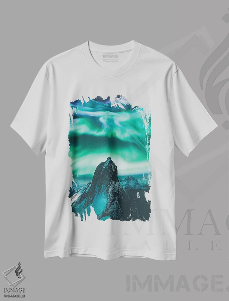 تیشرت سفید طرح دار کرونا، مدیوم اثر استفن فوس بک | immage.ir