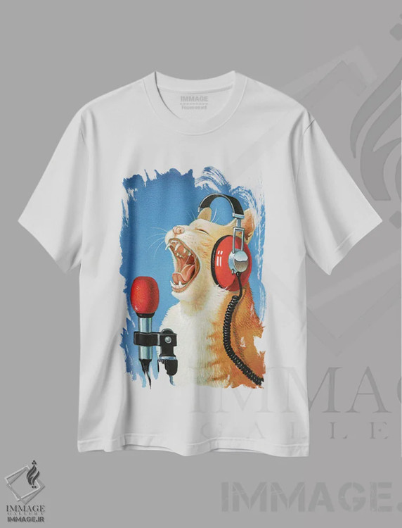 تیشرت سفید طرح دار او سوله میاو، هنر فاخر معاصر اثر فرانک وارمدام | فروشگاه ایماژ