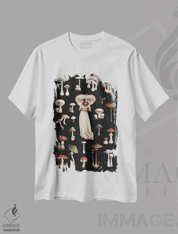 تیشرت سفید طرح دار گونه های خطرناک در سیاه، مدیوم اثر فوکسی اند پیپر | فروشگاه ایماژ