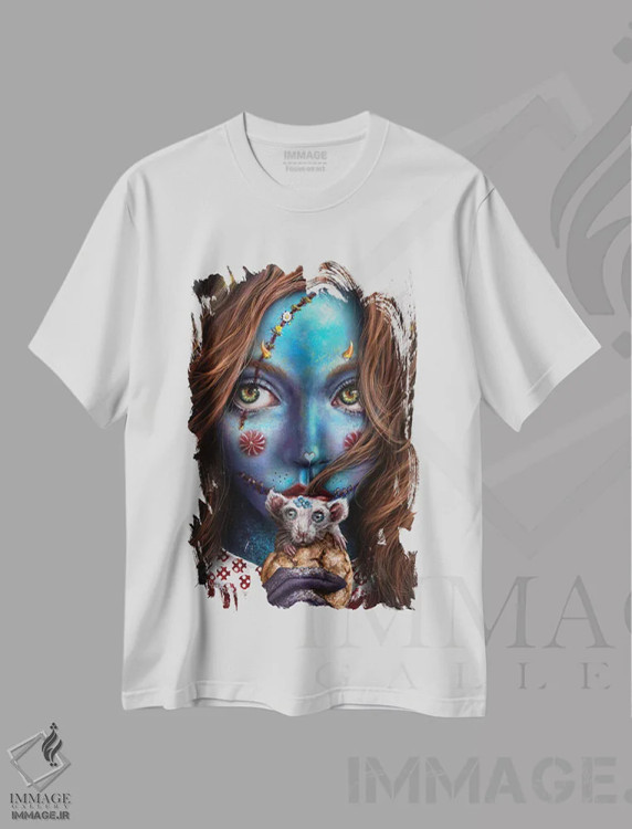 تیشرت سفید طرح دار پرنسس راگ دال، هنر فاخر معاصر اثر فیبل | immage.ir