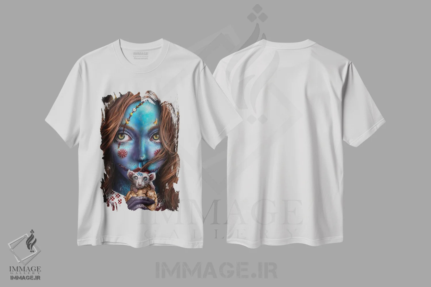 تیشرت سفید طرح دار پرنسس راگ دال، هنر فاخر معاصر اثر فیبل | immage.ir