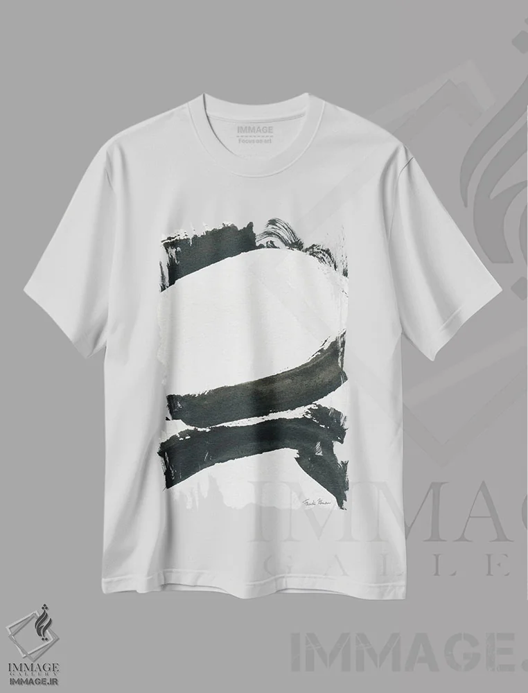 تیشرت سفید طرح دار جوهرین ۱ اثر فریده زمان | immage.ir