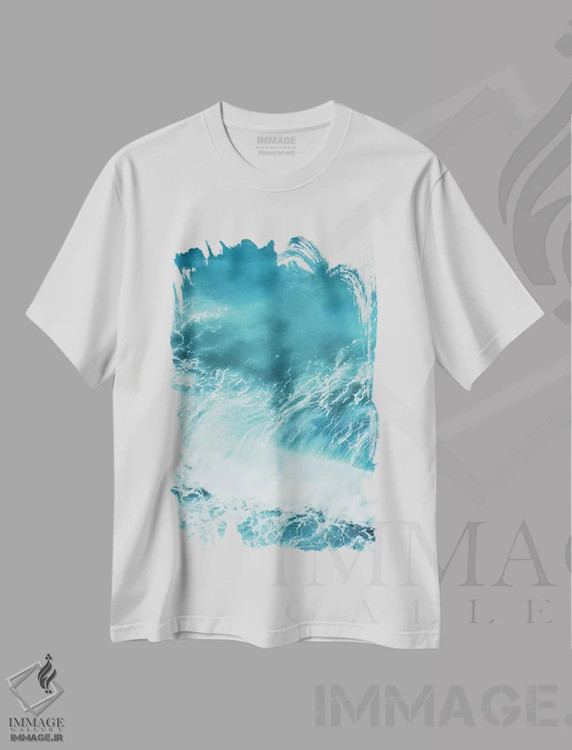 تیشرت سفید طرح دار بگذار له کنم، دکور ساحلی اثر گال دیزاین | immage.ir