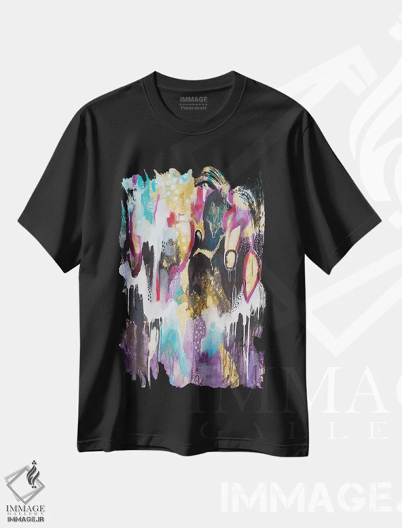 تیشرت مشکی طرح دار پایدار اثر تارا گامل | immage.ir